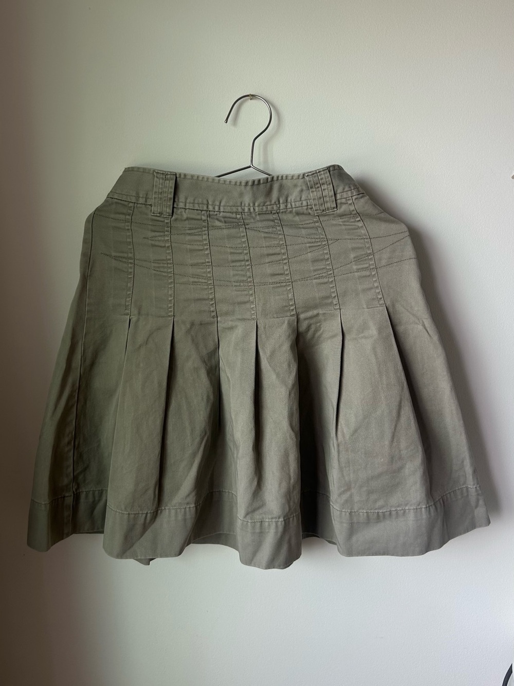 Jacob Olive Green Pleated Skater Skirt